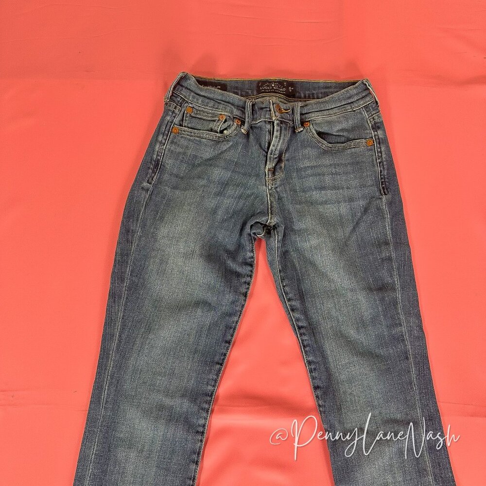 Lucky Brand Mid Rise Sweet n' Straight Jeans Tanzanite Blue - Picture 3 of 14